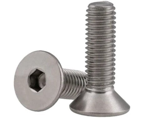 Tornillo Cabeza Plana Allen Acero Inoxidable M10-1.50 x 70 Rosca Ordinaria (284-0735)