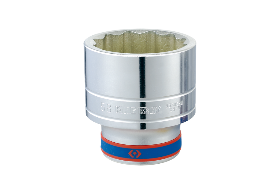 Socket Corto 1" x 75 mm 12 Puntas King Tony