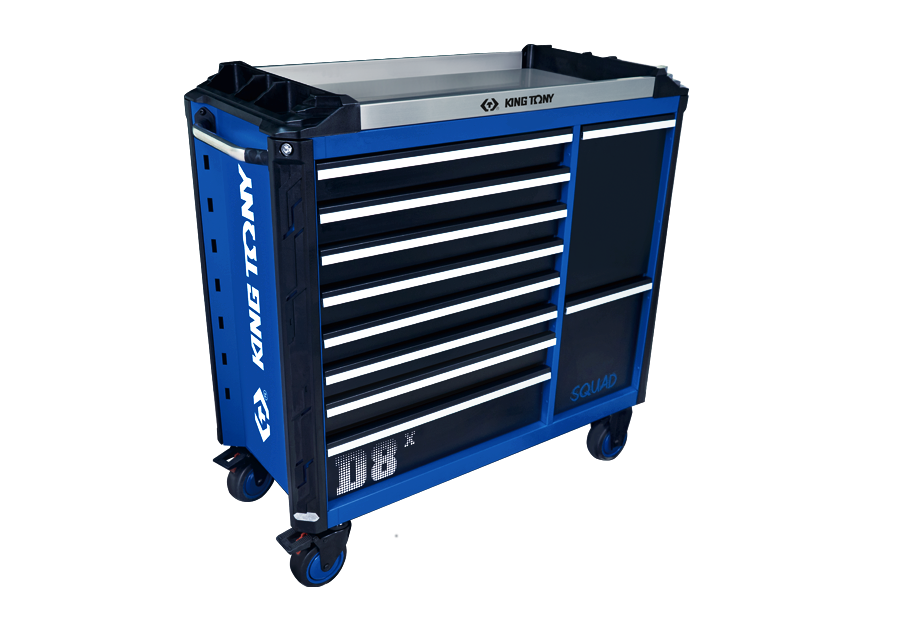 Caja Herramienta 10 Gaveta C/Rueda Serie Squad Servicio Pesado