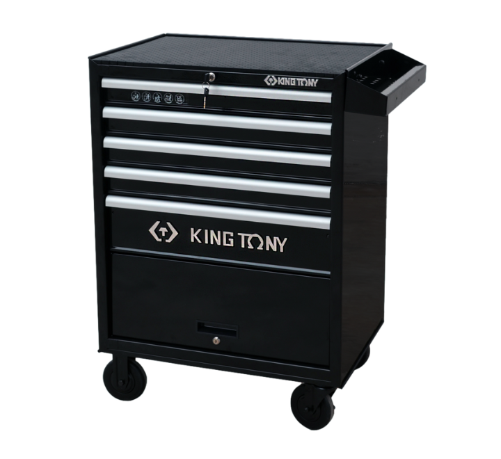 Caja de Herramientas 5 Gavetas con Rueda 22" Color Negro King Tony