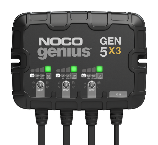 Cargador de Batería Inteligente Marino de 3 Bancos 12 V 15 AMP NOCO