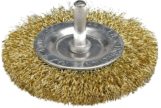 Imagen de Cepillo Circular Latonado C/Espiga 1/4X4 - HT automotriz e industrial