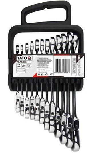 Juego de Llave Combinada 12 Piezas 8-19 mm Ratchet