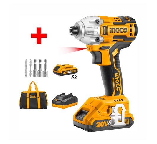 Taladro / Drill Atornillador Impacto 1/4" 20V Velocidad S/Carga 0-1300/0-2100 Min 0-3300Bpm