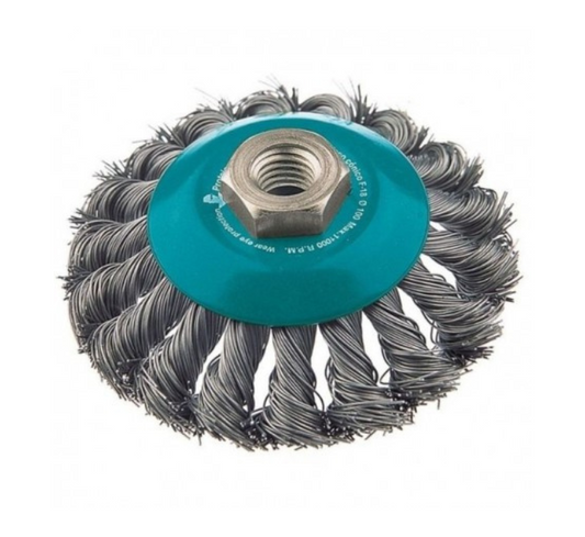 Cepillo Conico Entorchado Inoxidable 4"X5/8-11