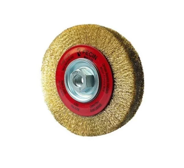 Cepillo Circular Latonado 4-1/2" x 5/8-11 Fecin