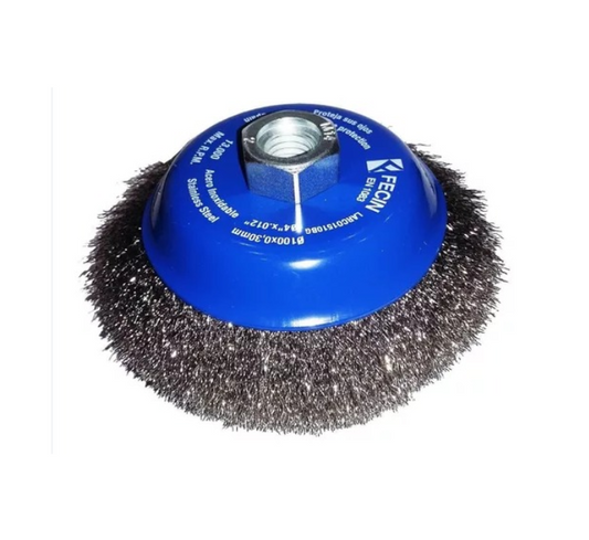 Cepillo Conico Inoxidable 4"X5/8-11