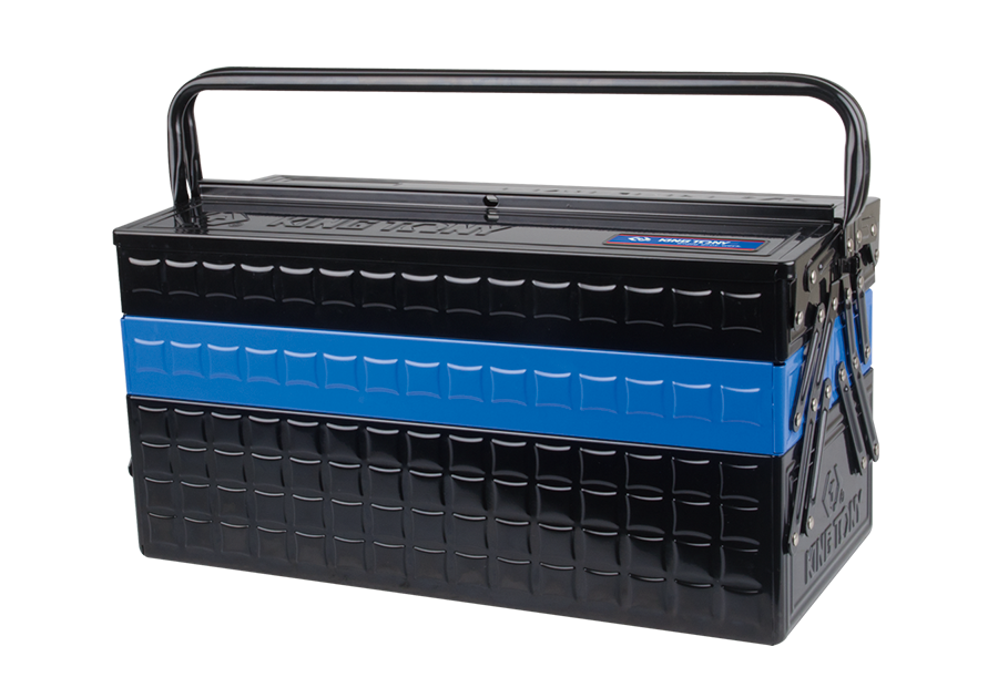 Caja de Herramientas Plegable 18" Negra y Azul King Tony
