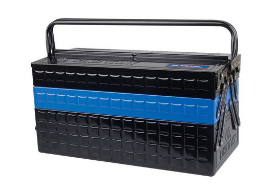 Caja de Herramientas Plegable 18" Negra y Azul King Tony