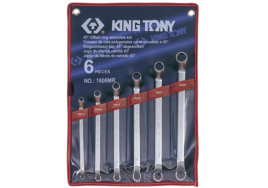 Juego de Llave Acodada 45° 6 Piezas 10-26 mm King Tony