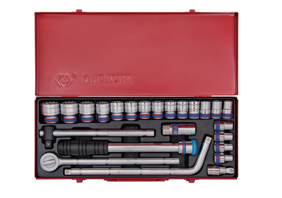 Juego de Socket 1/2" de 8-32 mm + Ratchet Telescópico 24 Piezas King Tony