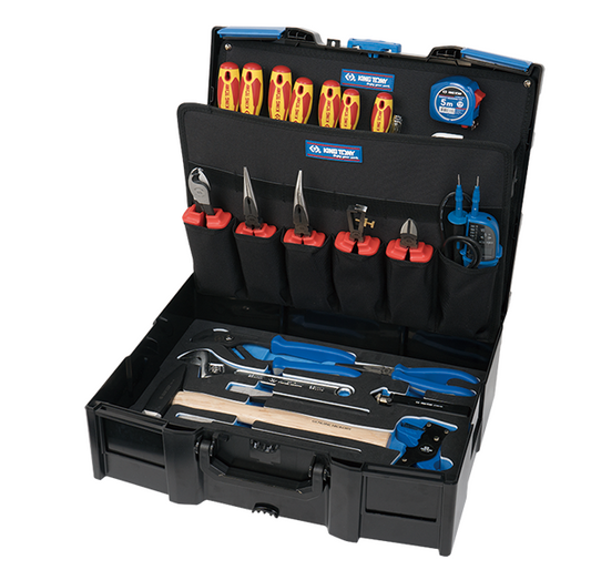 Jgo. Caja Herramienta Aisladas Vde de 37 Pc. Mango Madera