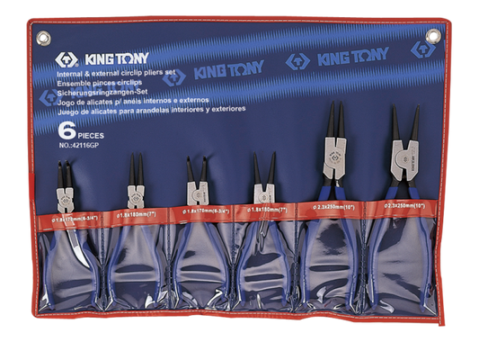 Juego de Pinzas Saca Clip 6 Piezas King Tony