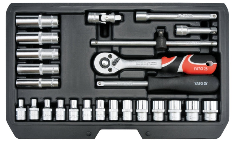 Juego de Socket 1/4" de 25 Piezas Yato