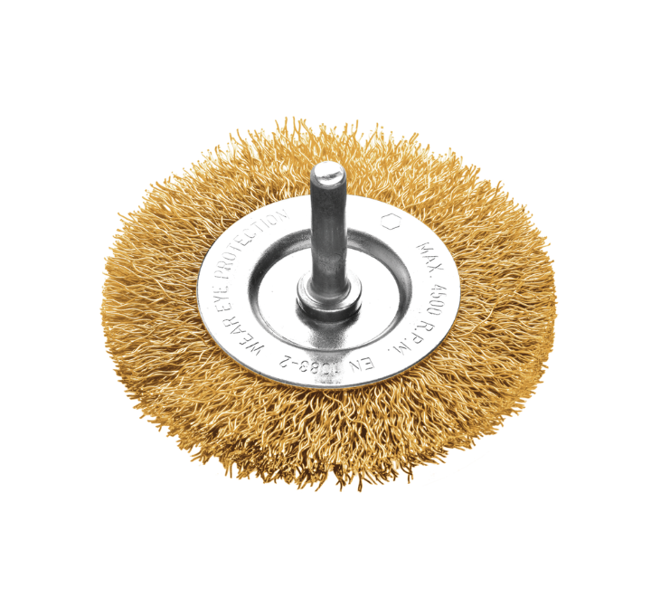 Cepillo Circular Latonado con Espiga 1/4" x 2" Fecin