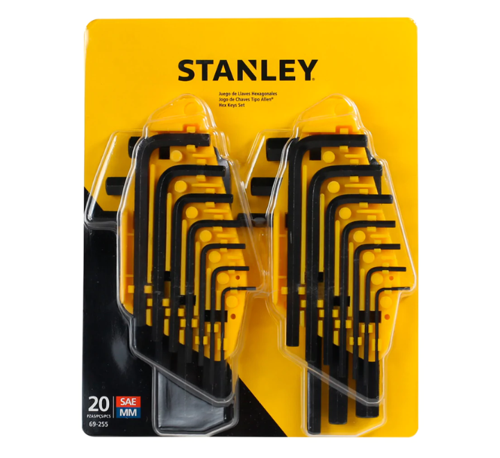 Jgo Llave L 20Pz Hex Larga Métricas/Standard 1/16-3/8 & 1.5-10mm