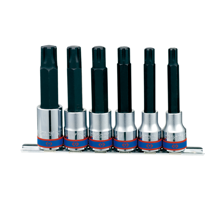 Jgo Socket Torx Largo 6 Puntas de 1/2"/6Pc.