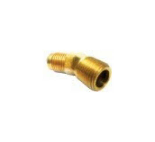 Conexion de Bronce Sae 45° Macho 1/4" Nptf Macho 1/8"