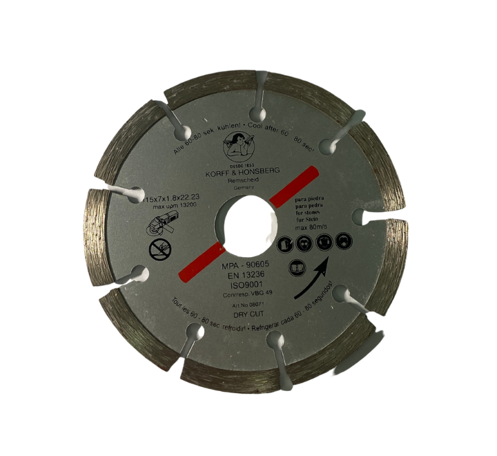 Disco Diamante Segmentado Corte Seco 4-1/2" x 7/8" Angelito