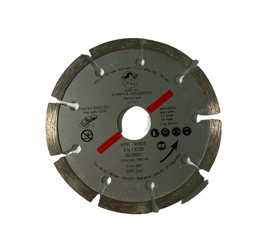 Disco Diamante Continuo Corte Seco 7" x 7/8" Angelito