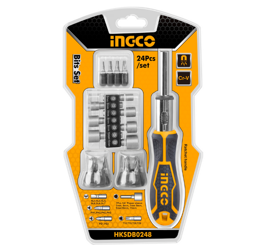 Destornillador Multi-Puntas 5-11 mm 24 Piezas Ingco